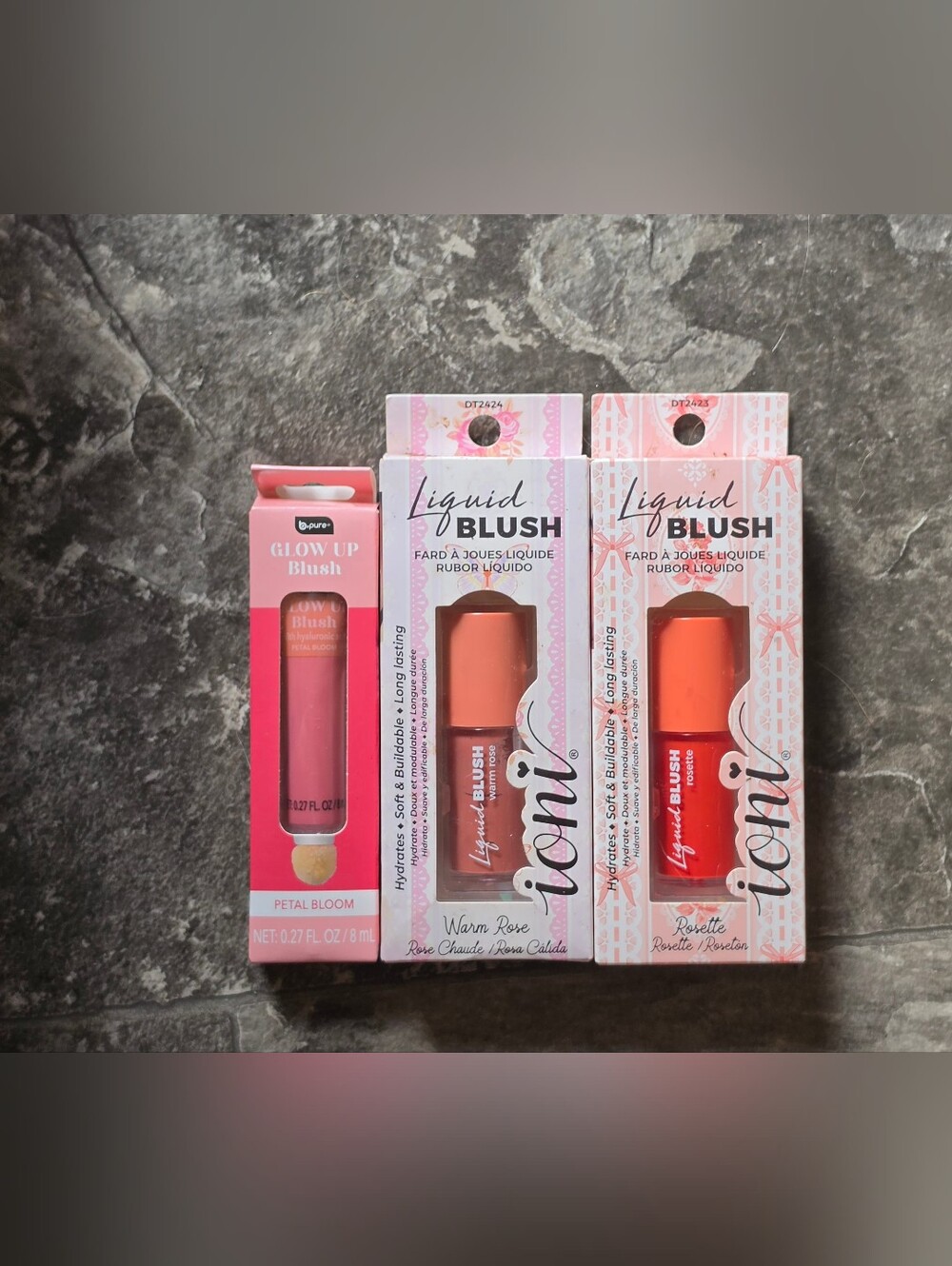 Ioni Liquid Blush Warm Rose & Rosette + B Pure Glow Up Blush BNIB
